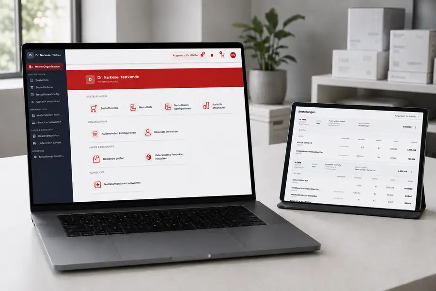 aposprint Webshop auf Laptop und Tablet
